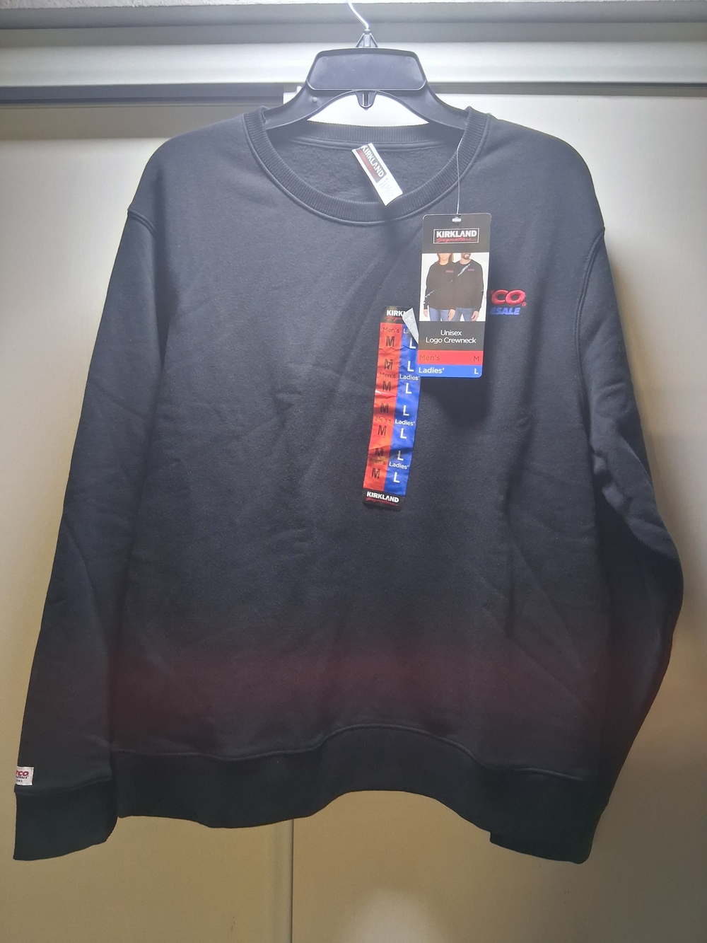 Kirkland Signature Men's Black Logo Crewneck Sweater